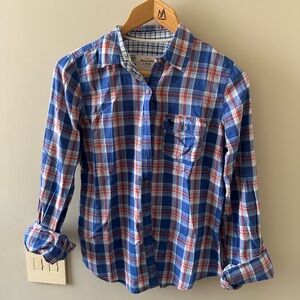 Abercrombie & Fitch Plaid Button Up Blouse Top